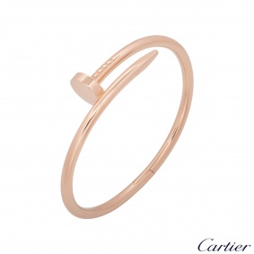 Cartier Rose Gold Plain Juste Un Clou Bracelet Size 16 B6048116